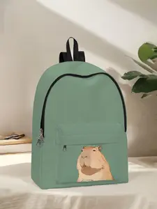 Marmot Pattern Printed Backpack for Fun Daily Use, Spacious Storage for School, Travel and Business, Stylish Casual Design for All Seasons