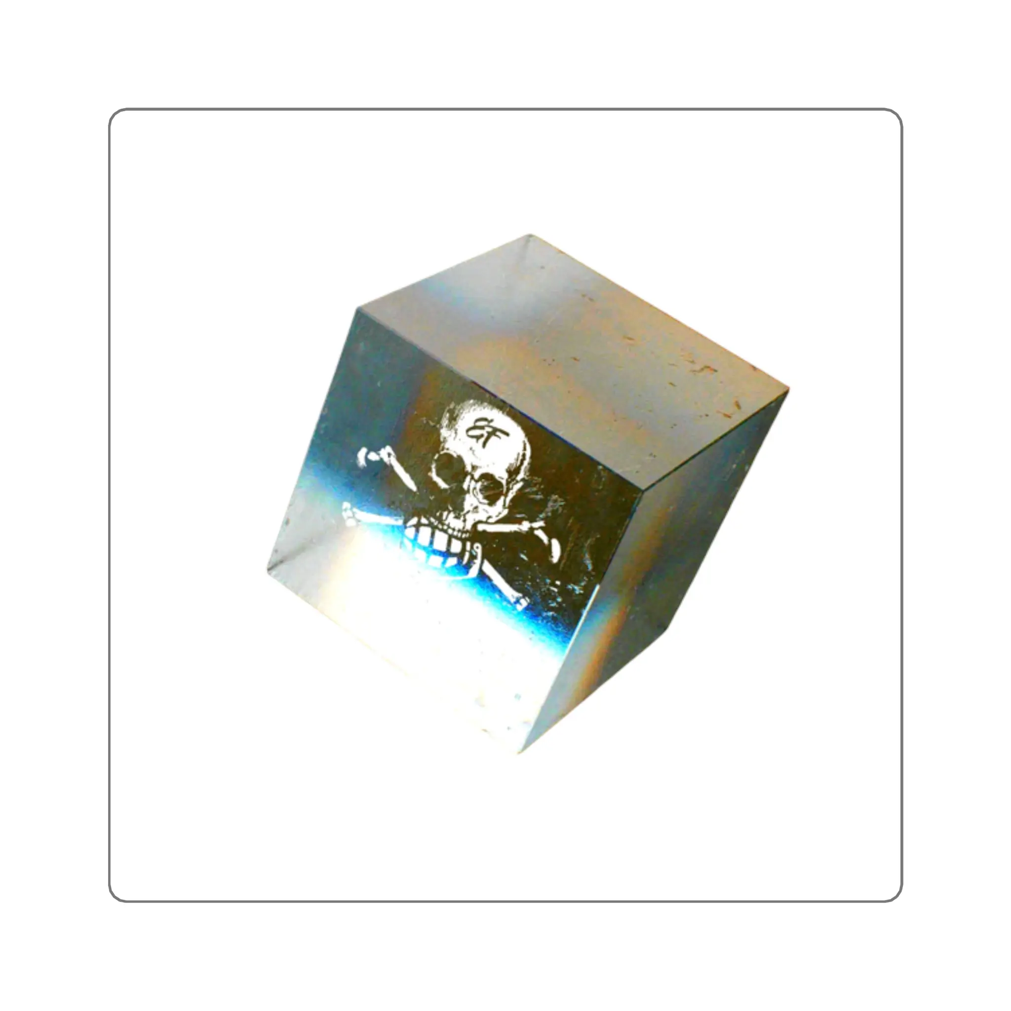 Edgy Skull & Crossbones Square Stickers, Decal for Laptops, Skateboards, Water Bottles, Gifts for Him, Grunge Aesthetic