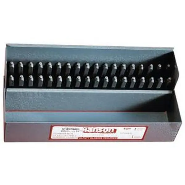 C.H. Hanson Standard 36-Piece 1/16 in Character Steel Stamp Set - Letters & Figures, Manufacturer Part# 20622, UPC 081834206226, Office Stamping Supplies