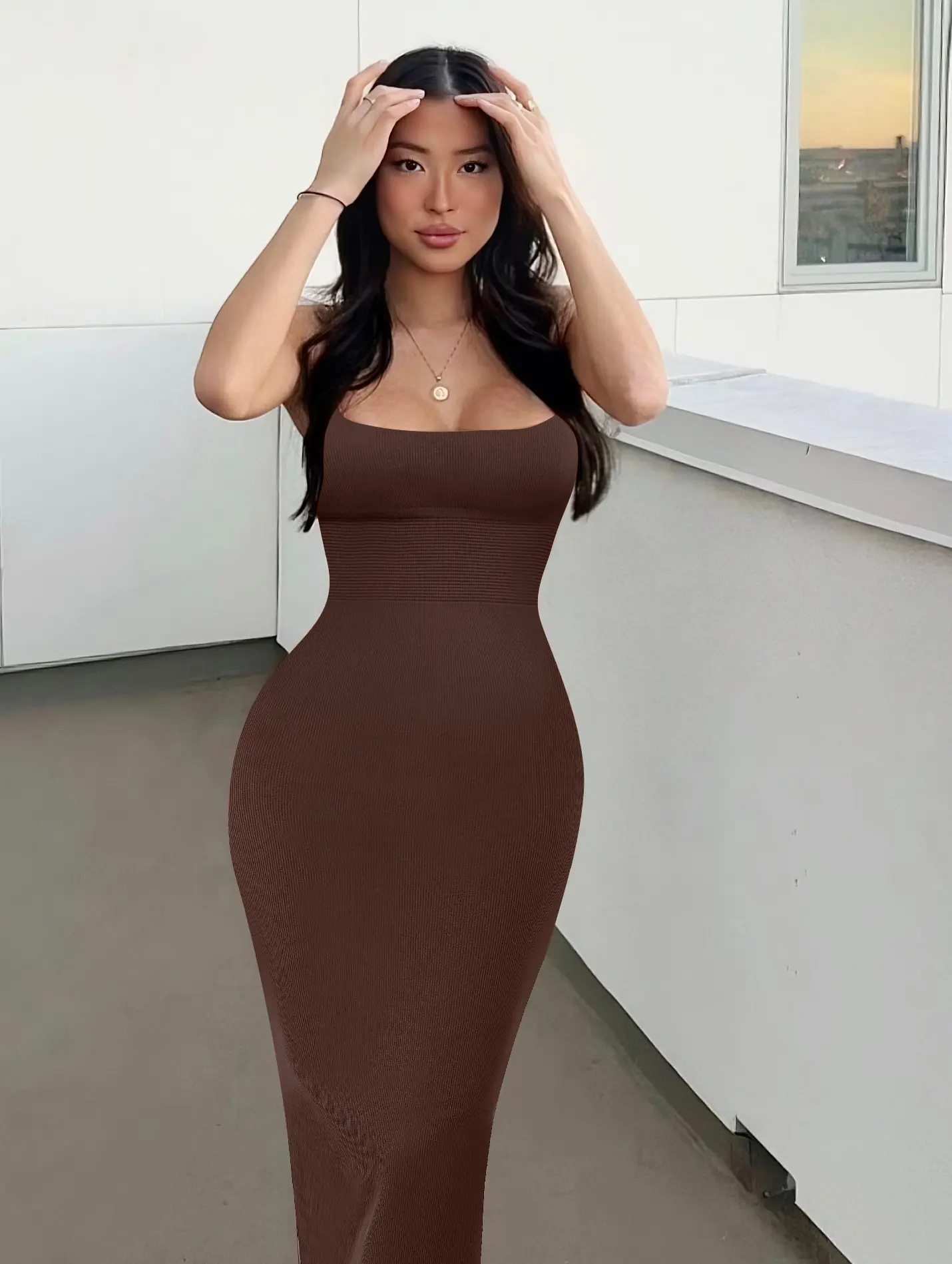 FeelinGirl Bodycon Dress For Women Built in Bra Ribbed Midi Bodycon Maxi Dresses Sleeveless Spaghetti Strap 360 waist control Minimalist Summer Casual Womenswear - TikTok Shop FeelinGirl Bodycon Dress For Women Built in Bra Ribbed Midi Bodycon Maxi Dresses Sleeveless Spaghetti Strap 360 waist control Minimalist Summer Casual Womenswear - TikTok Shop