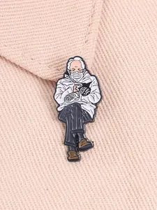 White Hair Old Man Enamel Pin Bernie Sanders Hot Cartoon Cute Characters Alloy Brooch Lapel Backpack Badge Fashion Jewelry Accessories Gift for Friends