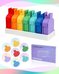 Foreveryoung Diamond Painting Baby Trays Set, Collectible Ornament with Storage Base, 7-Piece Mini Diamond Art Trays with Lids, Ideal Gift for Diamond Painting Lovers