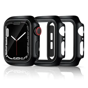 2 Pack Case for Apple Watch Screen Protector 40mm Se/se 2nd Generation, Tempered Glass Overall Protection, Slim Bumper Face Cover for Iwatch 40mm Accessories