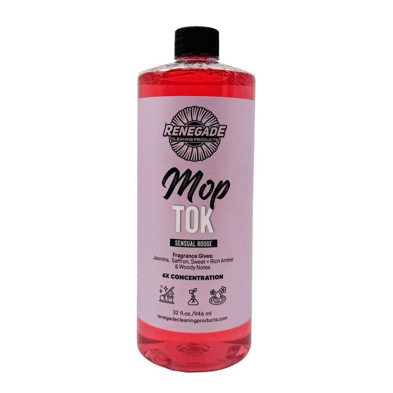 Renegade Cleaning | Mop Tok – 6X Concentrated Luxury Mop Solution, 32 oz | Plant-Derived Formula | Oud Luxe • Vanilla Eclipse • Sensual Rouge