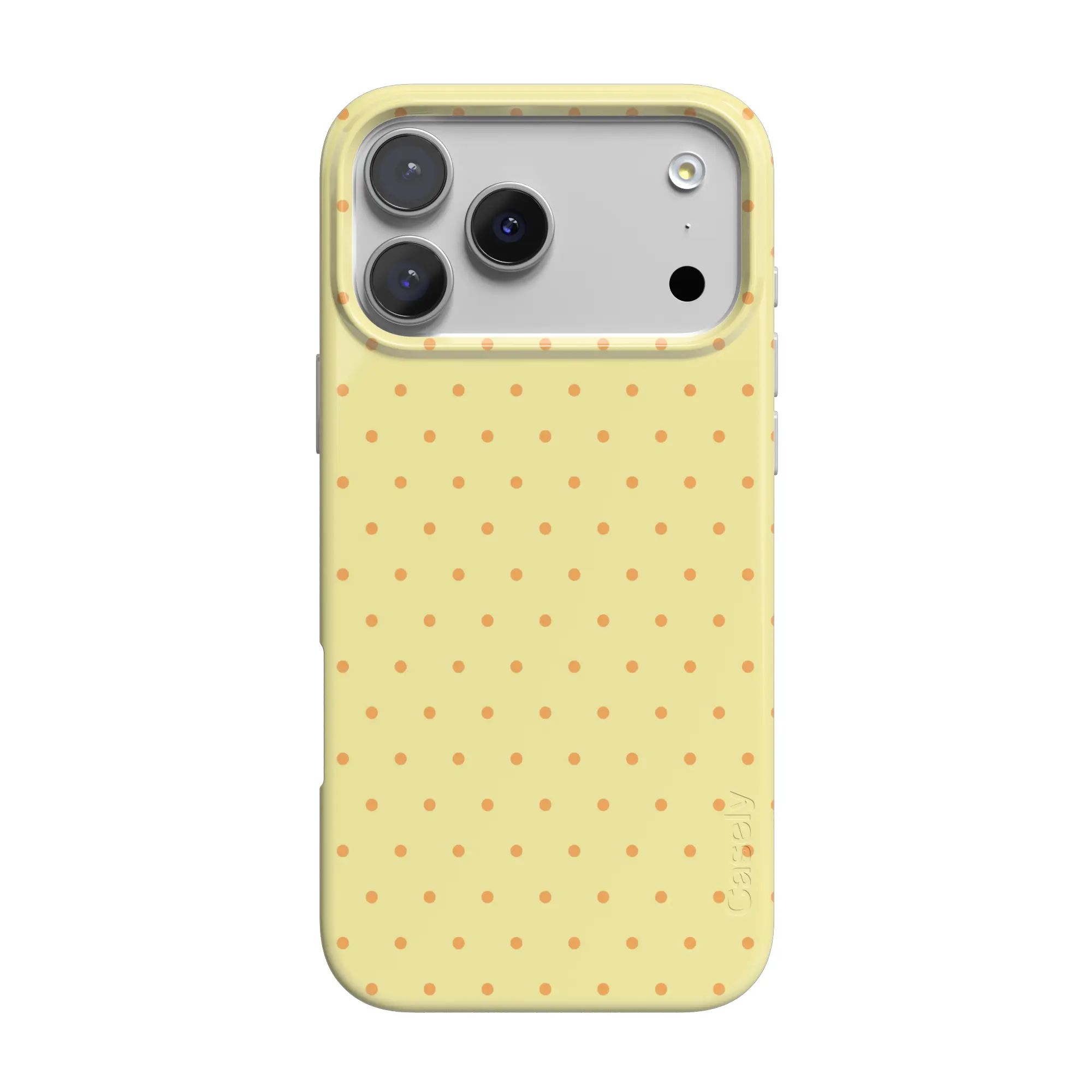 Casely On the Dot Vintage Yellow Polka Dot Classic MagSafe Protective Soft Shell Cellphone Case - Mobile Phone Accessory for Device Protection