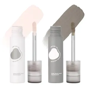 HOSAILY 2 Pcs Cool Toned Grey Liquid Contour and Highlighter Stick, Cold Gray Cream Bronzer Blendable & Smooth Matte Finish, Long Lasting Face Shaping Contour Illuminator Brightening Makeup