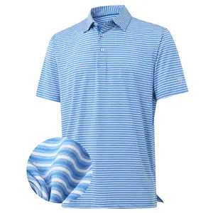 MAELREG Men's Dopamine color Stripe Polo Shirt,  Performance Moisture Wicking Dry Fit Collared Mens Polo Shirts Short Sleeve,Top Polo Breathable Menswear Striped SpringStatements