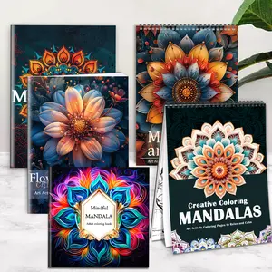 Mandala Theme Adult color Book, Fine Pattern Design, Easy Coloring, The Perfect Gift for Christmas, New Year, and Parties Adult Spiral color  mas
