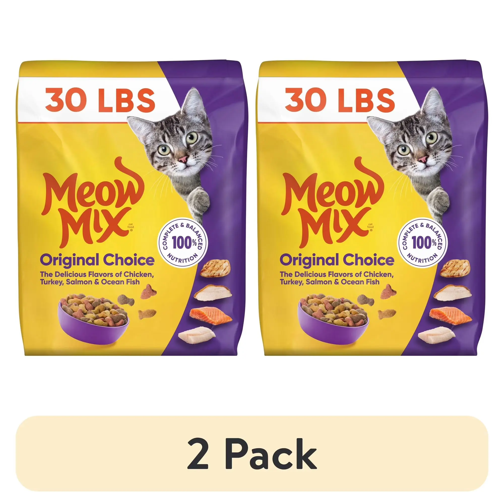 Meow Mix Original Choice Dry Cat Food, 30 lb. Bag