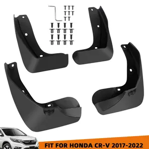 Mud Flaps For Honda CR-V 2017–2022 CRV 4PCS Front & Rear Fender Guards Full Set Fender Flare Kits Wheel & Tire Splash Guards Mudguards Mudflaps Car Exterior Protector Accessories Black