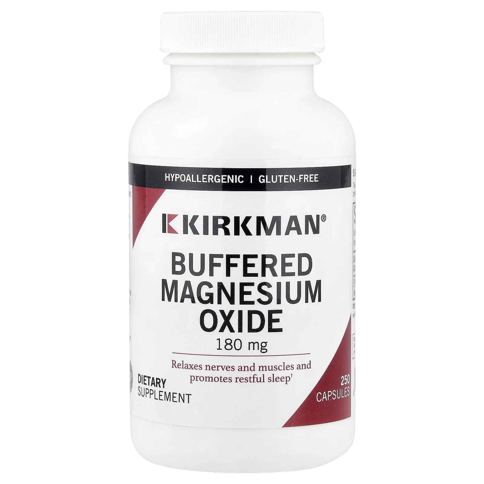 Kirkman Labs Buffered Magnesium Oxide, 250 Capsules