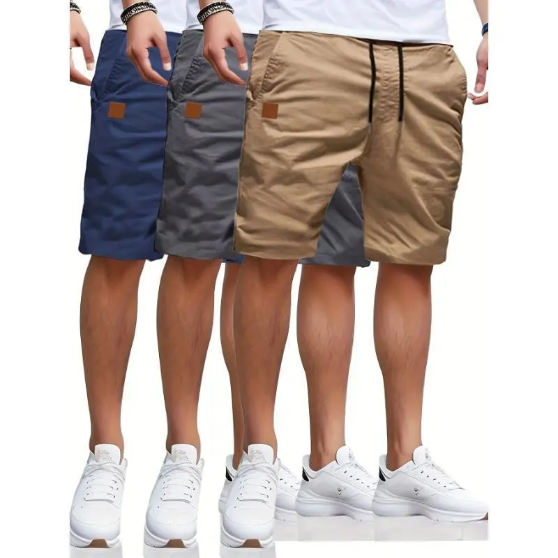 3-PackMen'sDrawstringShorts,SummerOutdoorBeachGolfCasualSolidColorRegularFit,WithPockets,WovenFabric,SlightlyStretchy,160g/m2-Black,Khaki,OliveGreenMen'sLongPantsMen'sLongPantsGift 3-PackMen'sDrawstringShorts,SummerOutdoorBeachGolfCasualSolidColorRegularFit,WithPockets,WovenFabric,SlightlyStretchy,160g/m2-Black,Khaki,OliveGreenMen'sLongPantsMen'sLongPantsGift