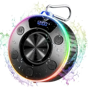 Shower Speaker, Portable  5.4 Speaker with 360? Stereo Sound and Robust Bass, IPX7  Speakers, LED Light, Built in Mic for , Party, Outdoor Beach,  for Men Women