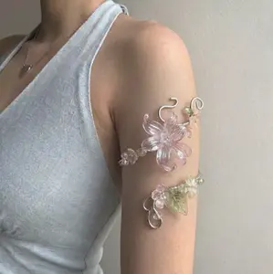 Handmade Fairytale Forest Arm Cuff – Floral Aesthetic Jewelry – Vintage Style Aesthetic Jewelry