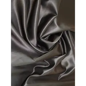 Dark Grey Duchesse Satin