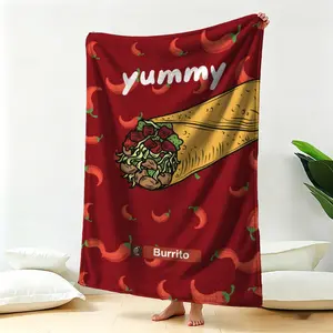 Burrito Blanket, American Cartoon Theme, Deep, Soft and Comfortable, Multi-Use Blanket for Home, Office, Car, Outdoor