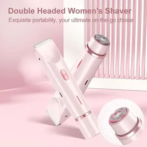 Painless 2-in-1 Shaver Trimmer Portable Hair Removal for Women Sensitive Skin