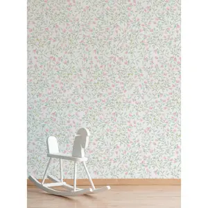 Floral Vines Watercolor Wallpaper - Peel and Stick