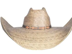 Oversized Natural Cowboy Wide Brim Straw Hat | Sombrero de Palma Grande Natural