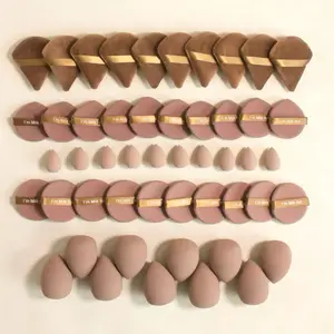 50-Piece Dual-Use Makeup Sponge Set, Beauty Sponges, 5 Styles Foundation Pads, Full Face Application, Professional Beauty Tools, Perfect Gift for Women