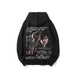 Resident Evil Requiem REQUIEM FOR THE DEAD NIGHTMARE FOR THE LIVING.Printed Unisex Casual Hoodie