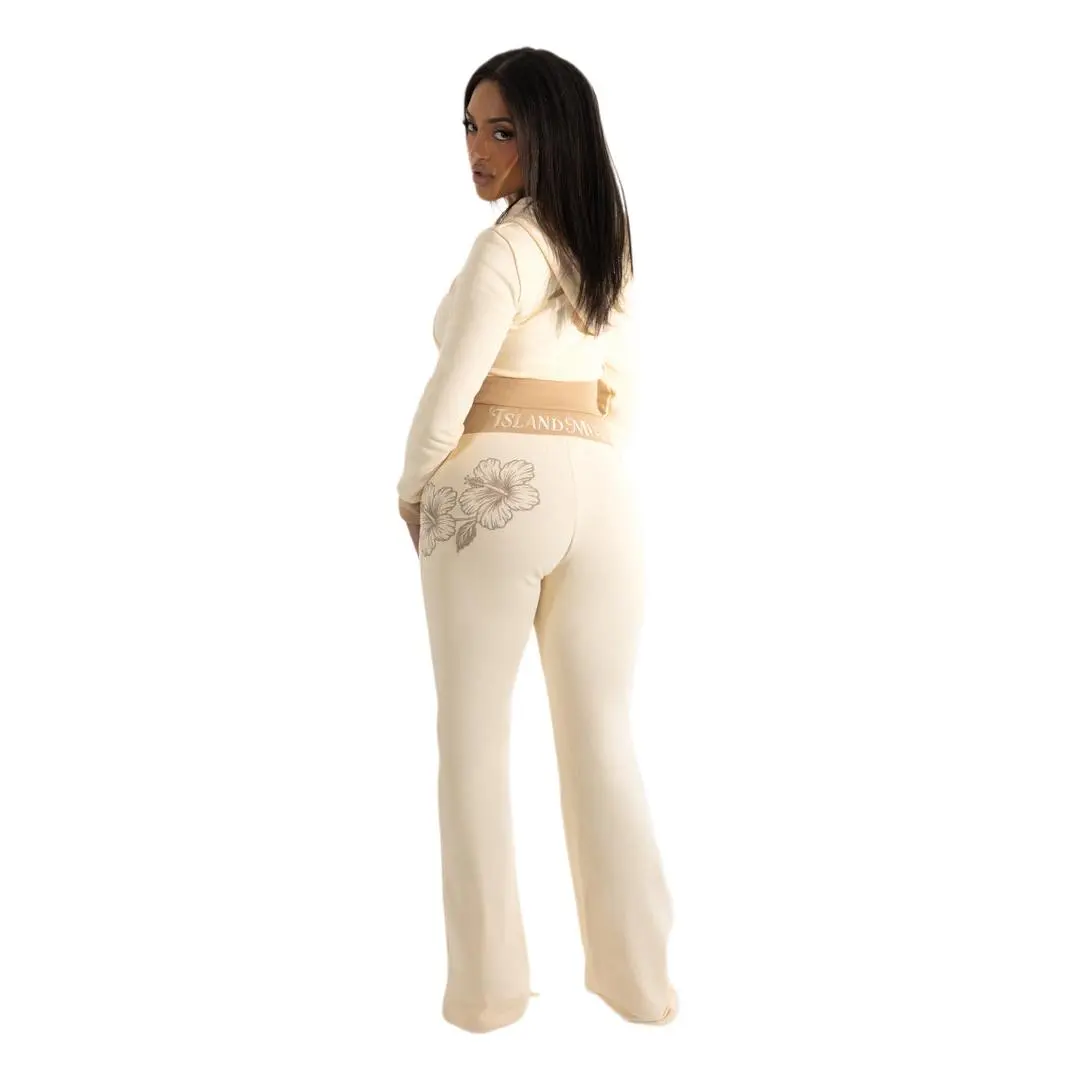 Island Muse Signature Pants - Coconut Cream 100% Cotton Elevated Lounge Wear