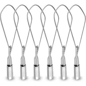 6 Pack 6-2 Range Aluminium Wedge Clamps - Stainless Steel Ball Handle, Secure Locking System for Aerial Cable Tightening & Sag Prevention, Durable Clamp