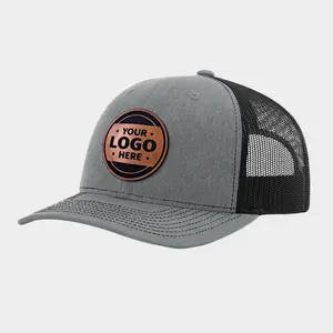 Custom Leather Patch Trucker Hat - Richardson 112