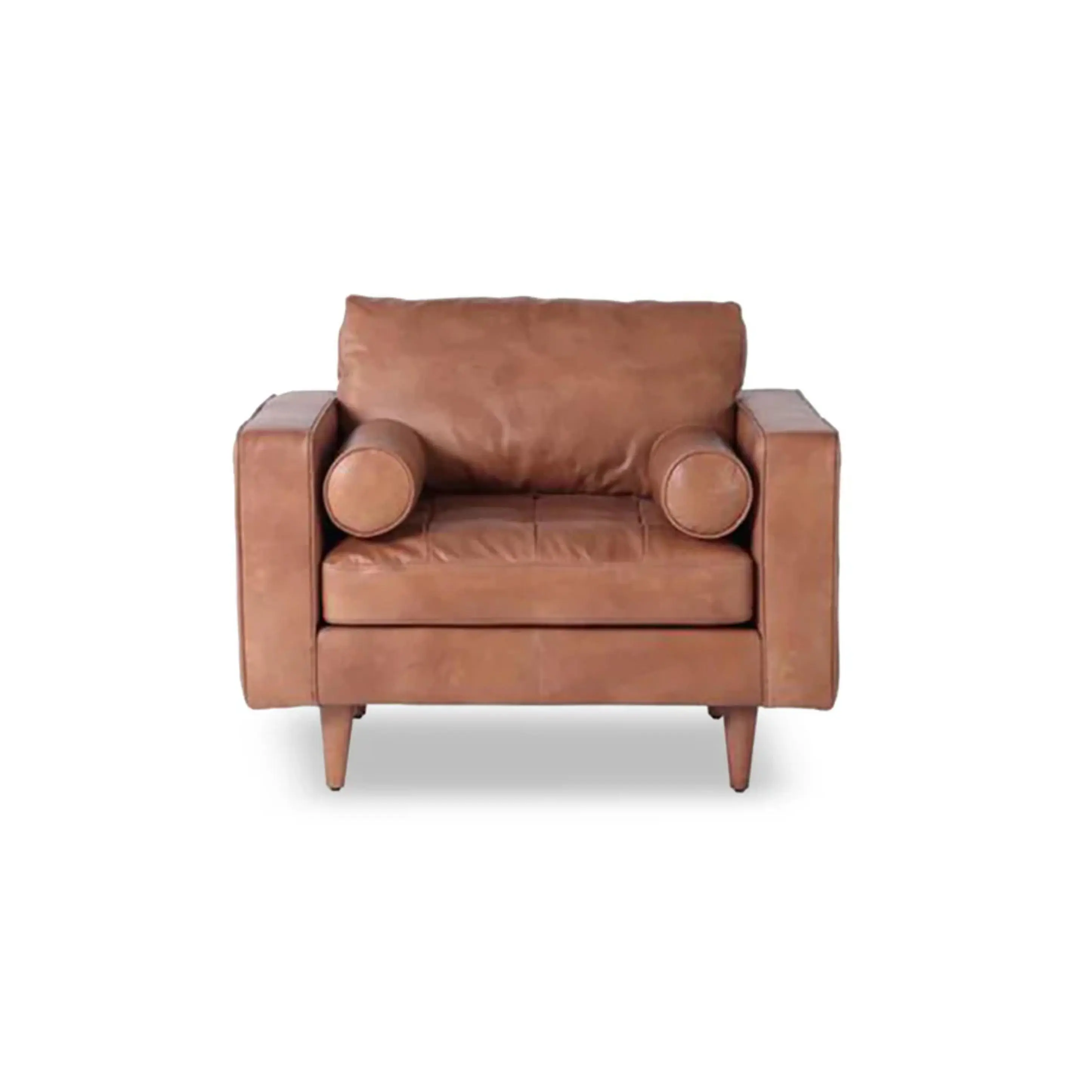 Roma Top Grain Leather Chair in Cognac 42”