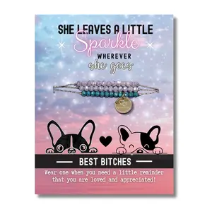 Gift for Friend, Coworker, Bridal Party, Sister - Best Bitches Charm Bracelet