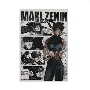Jujutsu Kaisen Maki Zenin Anime Poster JJK Wall Art Print Gift Decor for Fans and Collectors