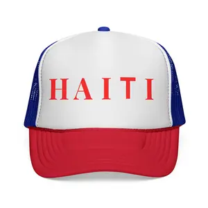 HAITI Trucker Cap | Red Blue Mesh Baseball Hat