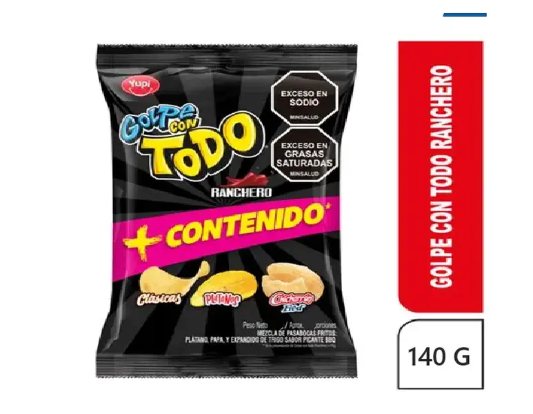 Pasabocas GOLPE con todo familiar 140g RANCHERO