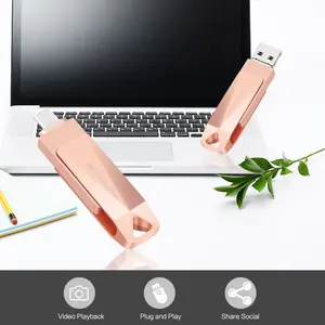 USB C Flash Drive 1TB for Phone Photo Stick High Speed Thumb Drive USB3.0 Memory Stick External Storage Compatible iPhone 15/16 Pad Pro Android USB C and Computer Pink