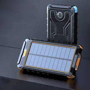 【Buy 1 Get 1 Free】10000mAh Solar Pone Charger Power Bank with Compass,Carabiner, Flashlights,Solar Panel Charger