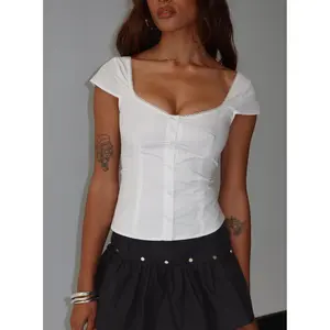 Transcendence Button Up Top White