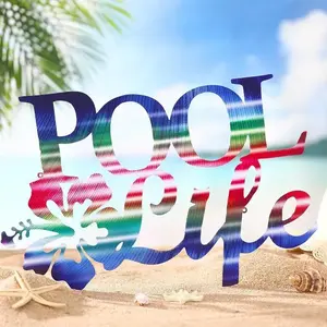 Metal Wall Art Decor Hibiscus Flower Coastal Outdoor Decor for Gardens Patios & Outdoor Spaces Durable Metal Construction Vibrant Flower Theme Christmas Gift