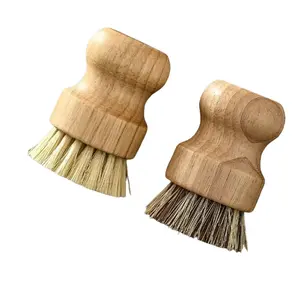 2pcs/set Kitchen Cleaning Brush Wooden Dish Brush with Natural Sisal and Coconut Durable Portable Eco Friendly Zero Waste