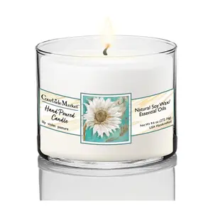 Courtside Market Golden Daisy I Circular CandleGlass 9.6 oz.
