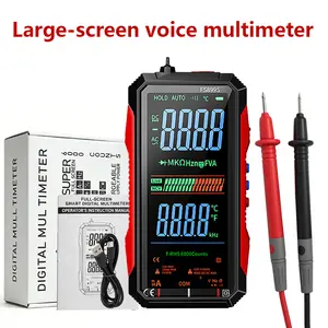 CZDANG FS899S Digital Multimeter, 6000 Counts Auto-Ranging Smart Voltmeter with Large Display, Non-Contact Voltage Tester & Live/Neutral Wire Identification, Measures AC/DC Voltage, AC/DC Current, Frequency, Resistance, Capacitance, Continuity, Diode