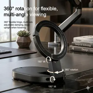 3-in-1 MagLock Suction Phone Mount - 360° Foldable Magnetic Holder for Shower, Mirror & Glass