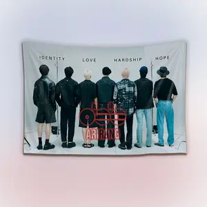 Bangtan Arirang Tour Tapestry, K-Pop Fan Wall Hanging Decor, Retro World Tour Art Banner, Aesthetic Bedroom Music Wall Tapestry, Gift for Fans