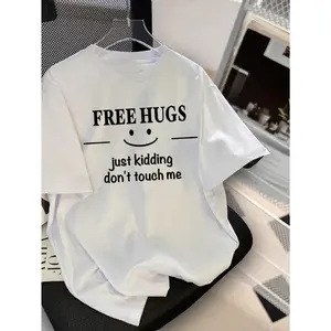 Teen Girls' Casual Short Sleeve T-Shirt, Suitable For Summer