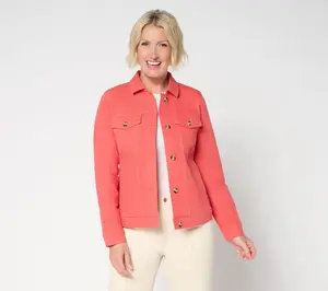 Denim & Co. Classic Stretch Denim Jacket with Welt Pockets
