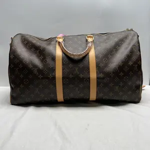 Pre-owned Louis Vuitton Coated Canvas Crossbody Bags Keepall 55 Monogram LNL0101 LNL0103