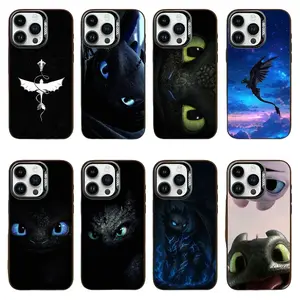 Cartoon T-Toothless Dragon Cute Phone Case for iPhone 17 16 15 14 13 12 11 Pro Max Plus Air Black Candy Matte Shockproof Cover Holiday Gifts and Fashion Items