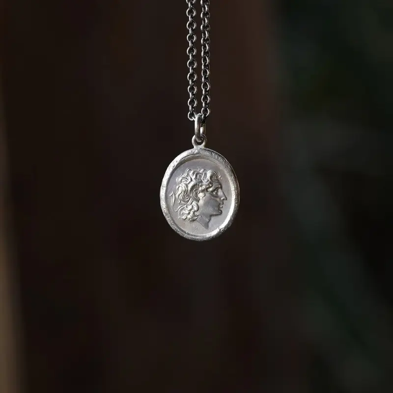 Alexander the Great Silver Pendant