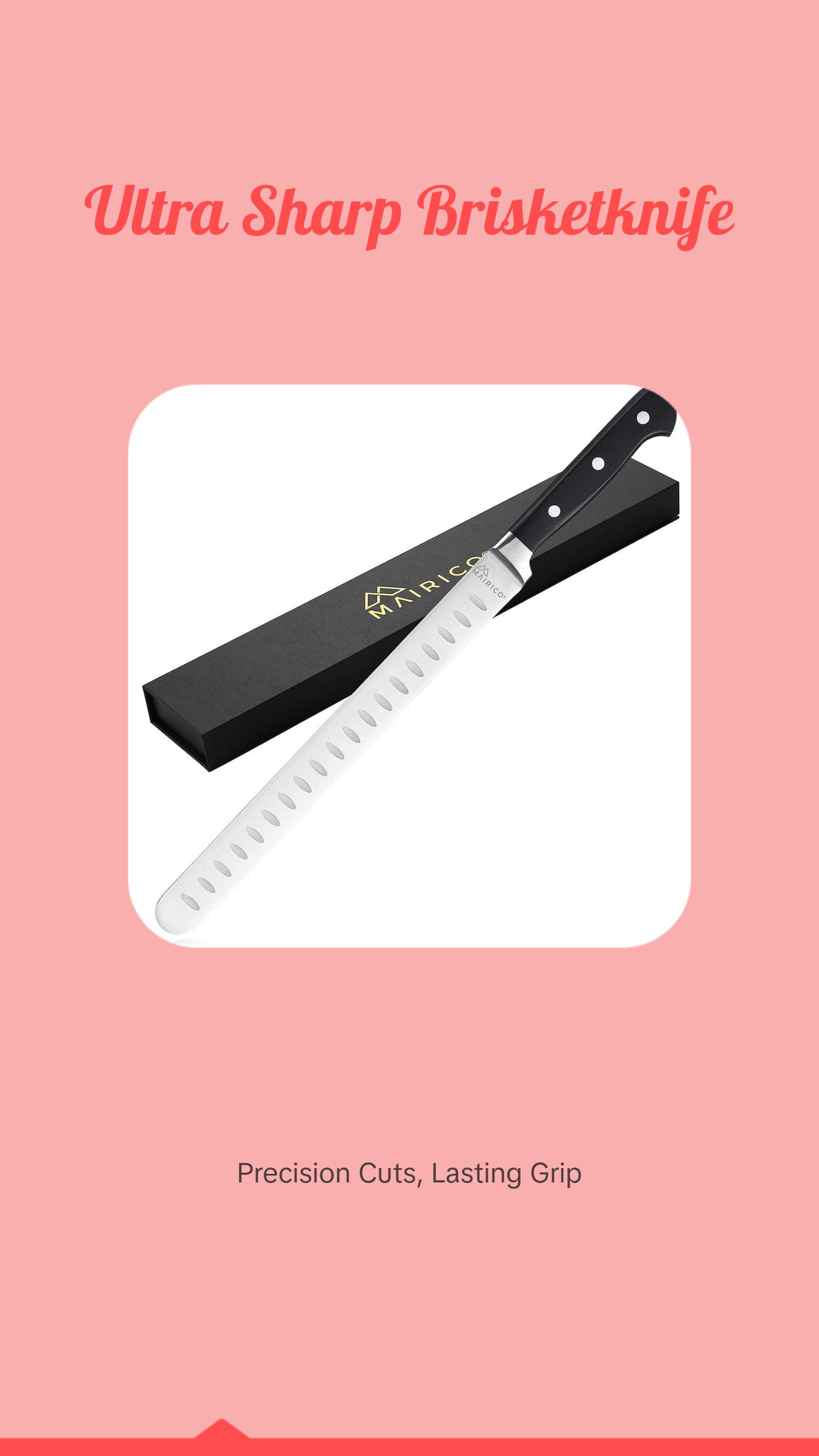 Brisket Slicing Knife - Ultra Sharp Premium 11-Inch Stainless Steel Carving Knife  MAIRICO