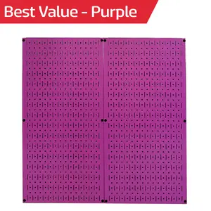 Purple Metal Pegboard Pack - Two 32in x 16in Pegboard Tool Boards