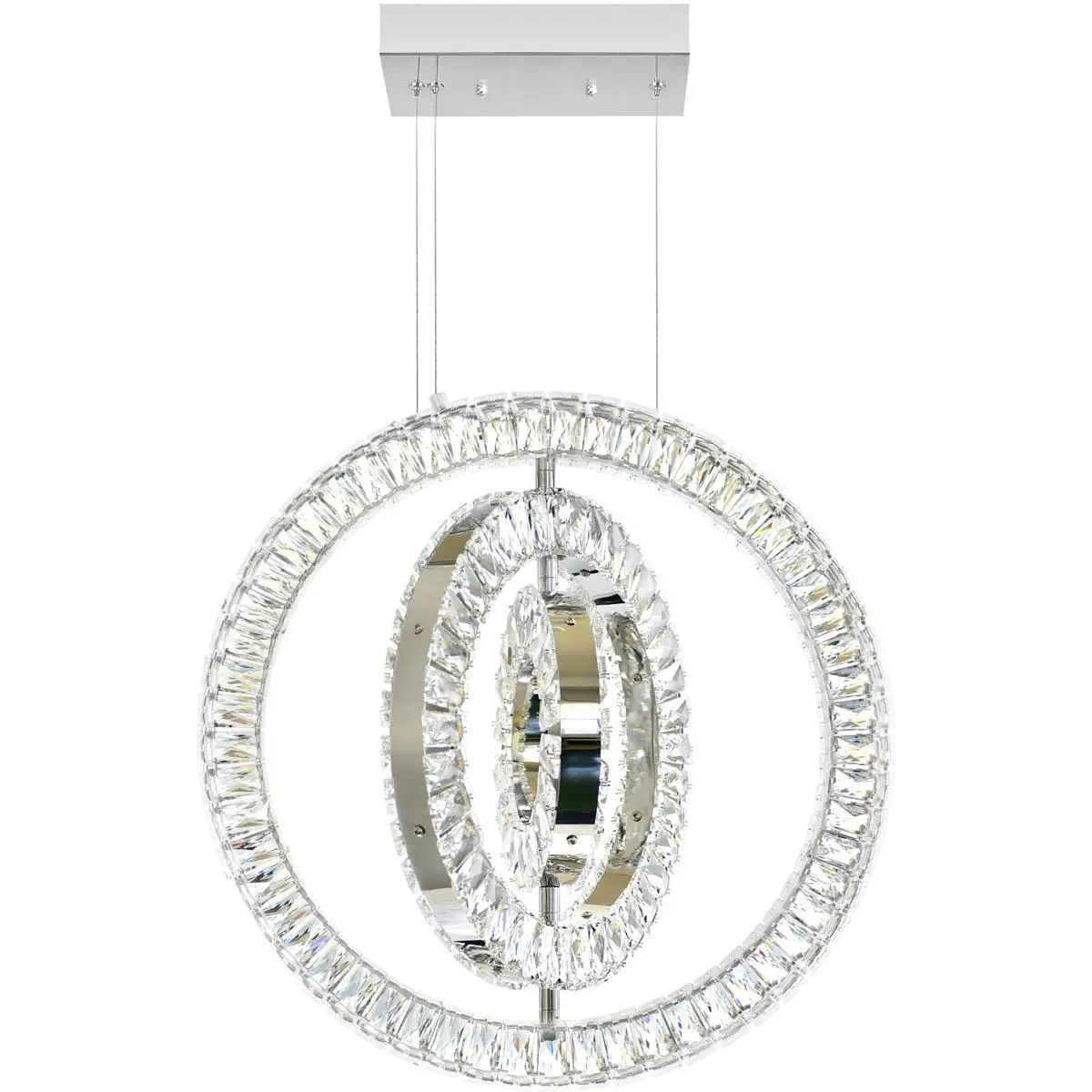 CWI Lighting Celina LED 20 inch Chrome Down Chandelier Ceiling Light 1046P20-3-601